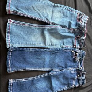 Light Blue and Dark Blue Cowgirl Hardware Jeans